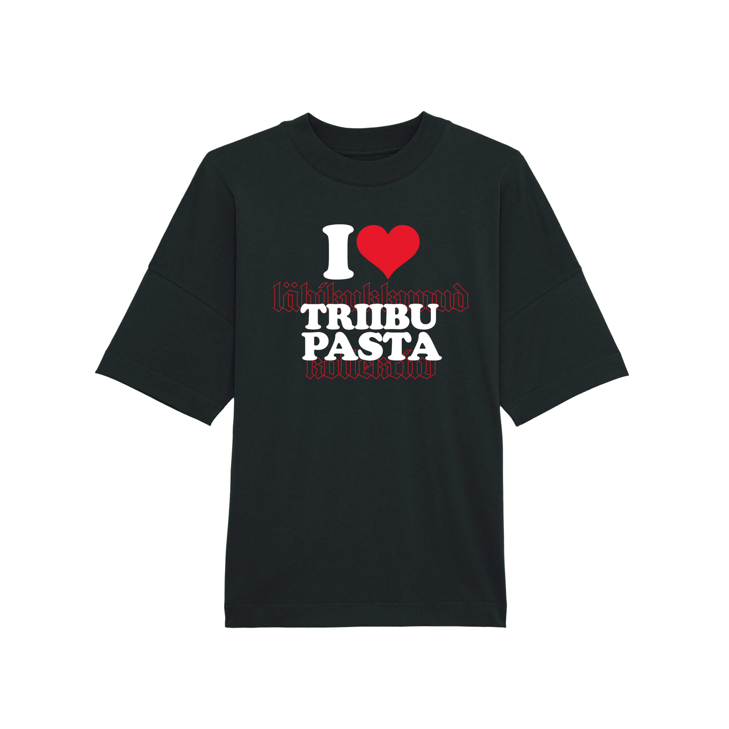 Triibupasta "I Love" T-särk